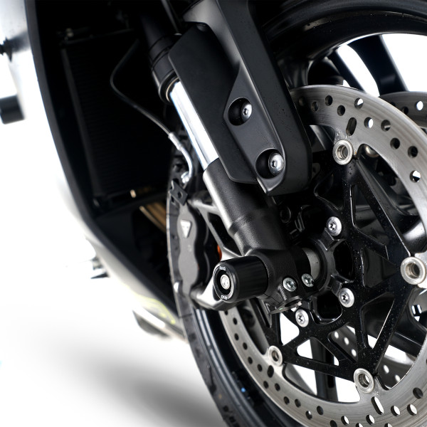 R&G Fork Protectors for Triumph Street Triple 765 RS/R/S '17-, Daytona 660 '24- & Daytona Moto2™ 765 '20- (small bobbin)